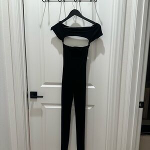 Fashion Nova Black Cut-Out Jumpsuit